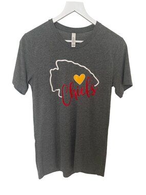 Chiefs Bella+Canvas Charcoal Grey Heather Tee